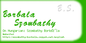 borbala szombathy business card